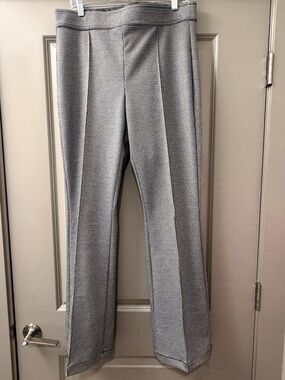 LOFT Houndstooth Pull-on Black and White Wide-leg Pants - Large